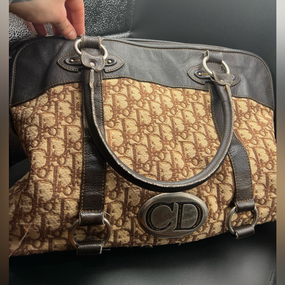 Dior Brown and Black Tote Bag